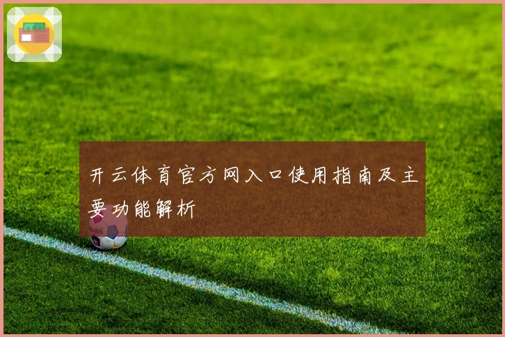 开云体育官方网入口使用指南及主要功能解析